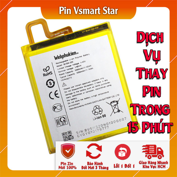 Pin Webphukien cho Vsmart Star BVSM-320 dung lượng 3050mAh